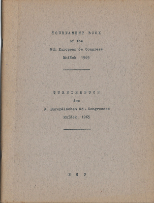 European Go Congress 1965 tournament book